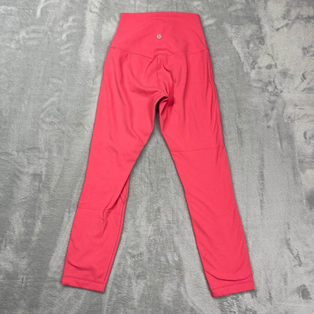 Lululemon Leggings Womens 2 (18/23) Pink Gym Fit Running Align High-Rise Pull-On